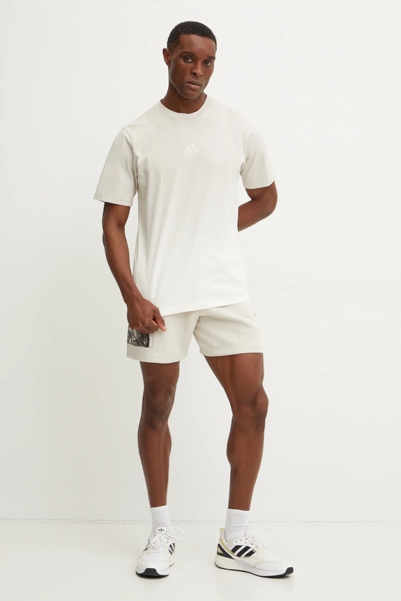 adidas tricou din bumbac ALL SZN Dip Dye JJ3696 bej SS25