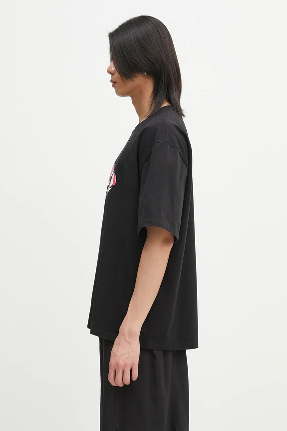 Fiorucci t-shirt in cotone Curly Lollipop Logo Boxy T-Shirt U02SPTSH103CJ01BK02 nero SS25