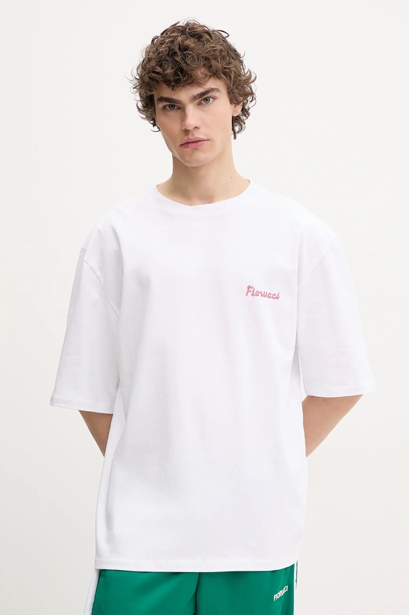 Fiorucci t-shirt in cotone Candy Logo Relaxed Fit T-Shirt rilassato bianco U02SPTSH101CJ01WH09