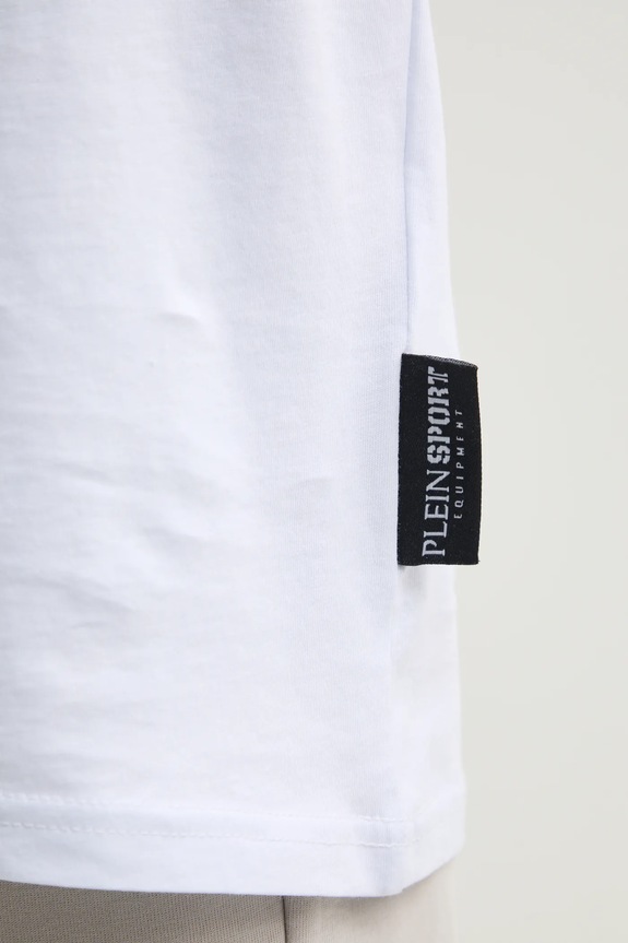 PLEIN SPORT t-shirt in cotone SAEC.MTK8011.STE001N bianco
