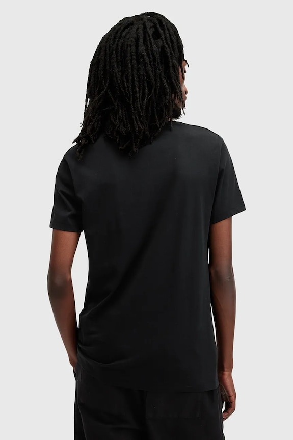 Ρούχα Βαμβακερό μπλουζάκι AllSaints FARIS M017JB μαύρο