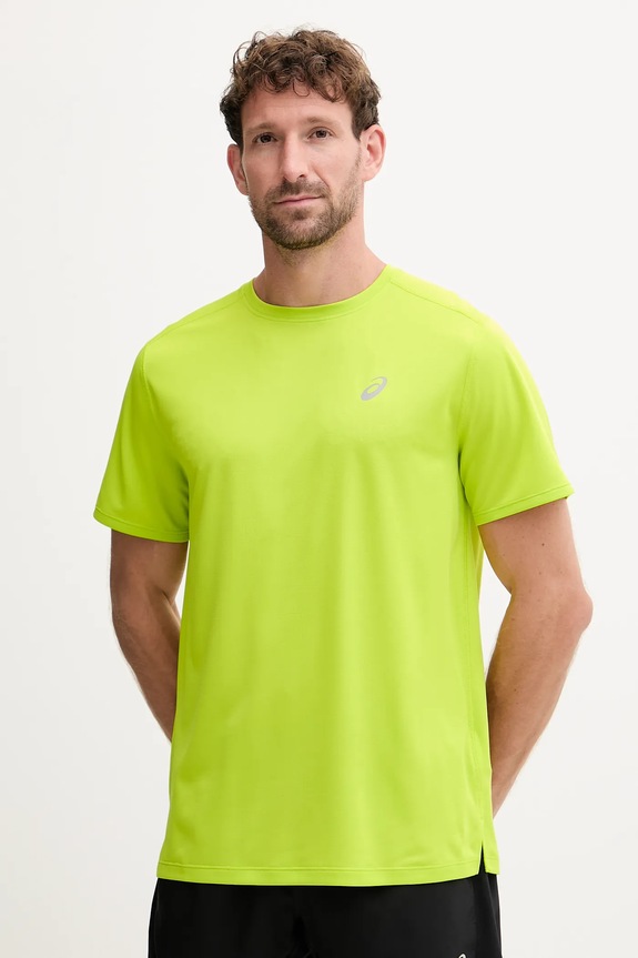 Μπλουζάκι για τρέξιμο Asics Core κανονικό πράσινο 2011D221