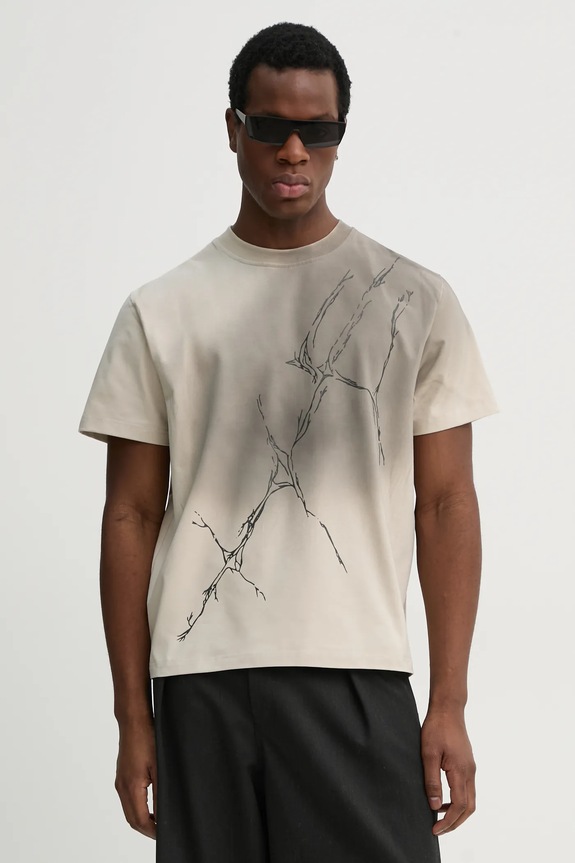 Heliot Emil t-shirt pozostałe beżowy SS25.M.09.129.ST18