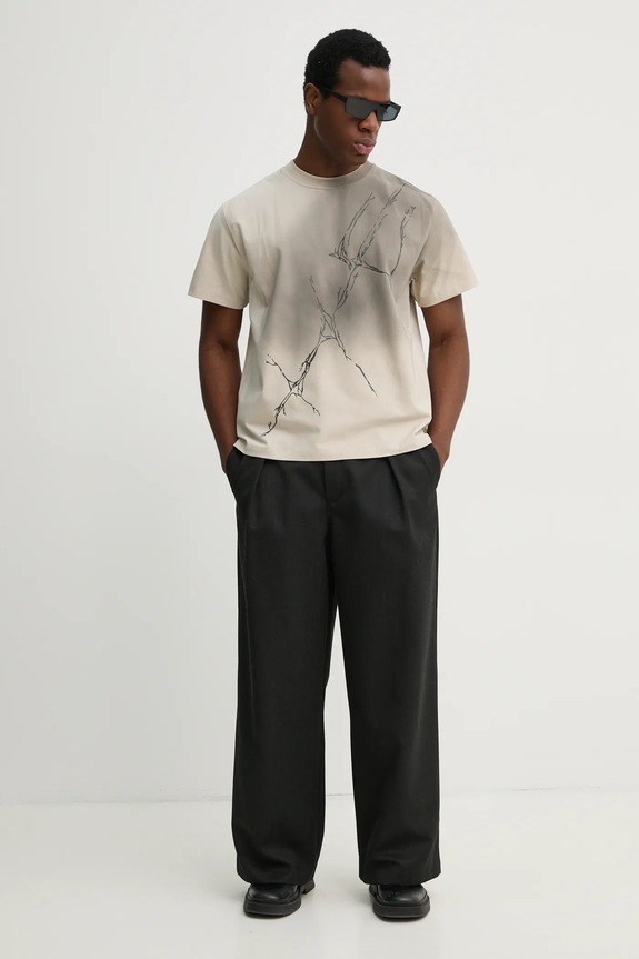 Heliot Emil t-shirt SS25.M.09.129.ST18 beżowy SS25