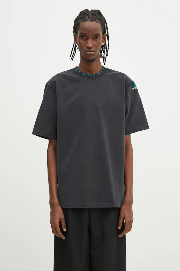 Хлопковая футболка adidas Originals Equipment Tee гладкий чёрный JD0654