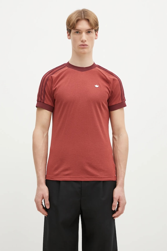 Tričko s příměsí vlny adidas Originals Cali Tee bavlna oranžová JM3586