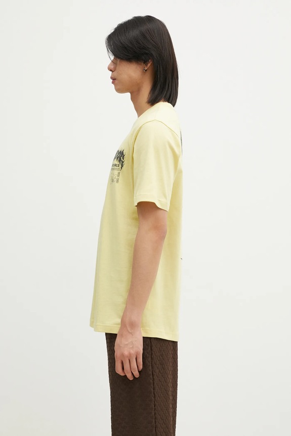 Памучна тениска adidas Originals Trefoil Series Fashion Elevated JP0197 жълт SS25