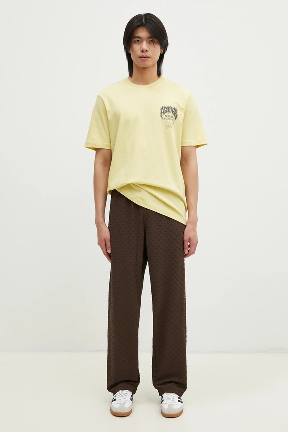 Памучна тениска adidas Originals Trefoil Series Fashion Elevated JP0197 жълт