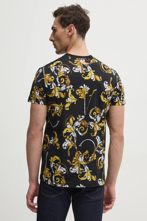 Oblečenie Bavlnené tričko Versace Jeans Couture 78GAH6S0.JS458 čierna