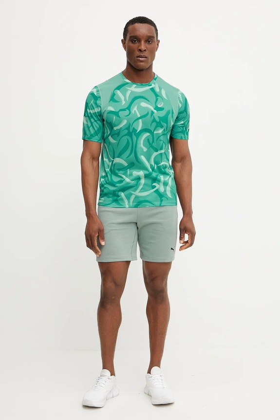 Asics t-shirt do biegania Road 2011D095 turkusowy SS25