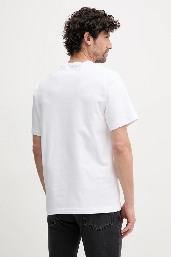 Ρούχα Βαμβακερό μπλουζάκι Versace Jeans Couture 78GAH616.J0005 λευκό