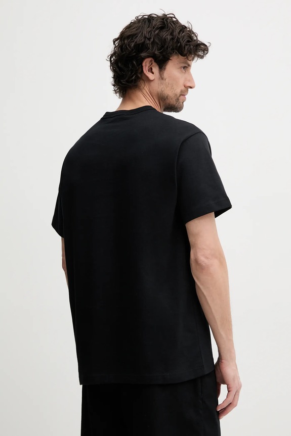 Ρούχα Βαμβακερό μπλουζάκι Versace Jeans Couture 78GAH616.J0005 μαύρο