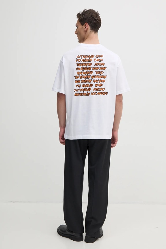 Versace Jeans Couture t-shirt bawełniany 78GAHC03.CJ01C biały SS25