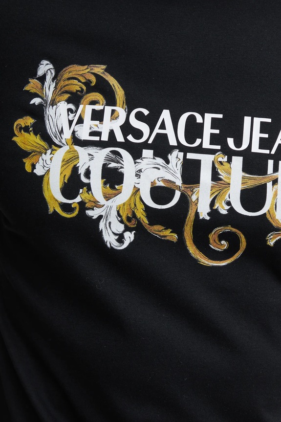 Versace Jeans Couture t-shirt bawełniany 78GAHC05.CJ01C czarny