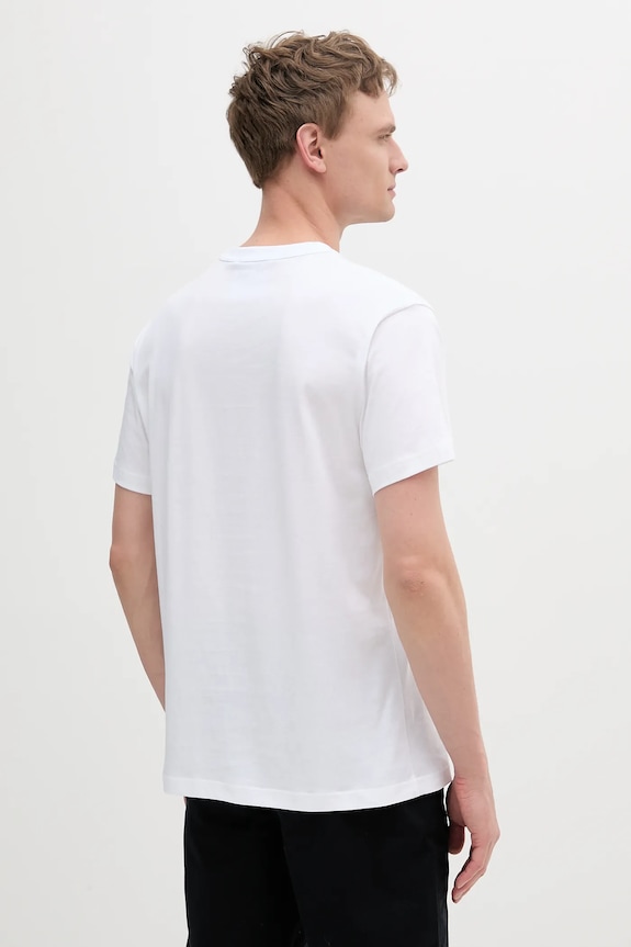 Ρούχα Βαμβακερό μπλουζάκι Versace Jeans Couture 78GAHE05.CJ00E λευκό