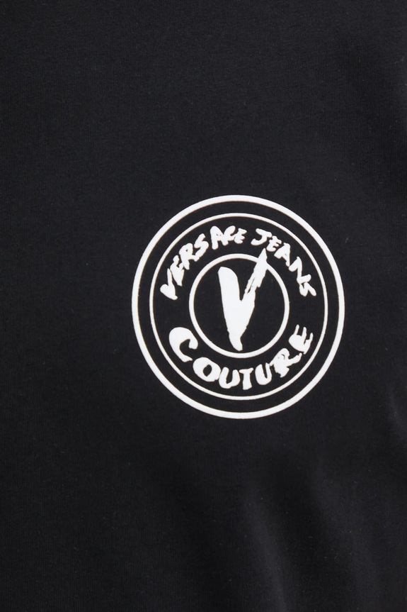 Versace Jeans Couture tricou din bumbac 78GAHE07.CJ00E negru