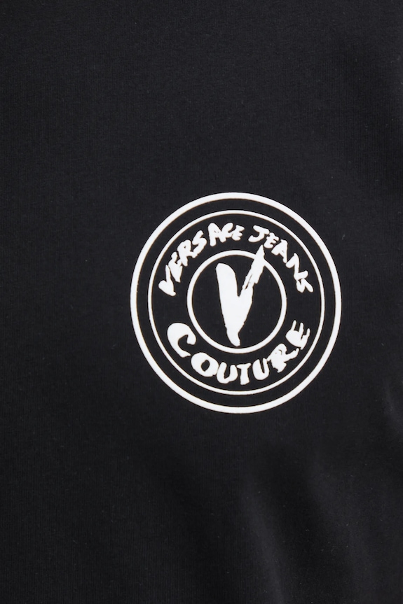 Versace Jeans Couture tricou din bumbac 78GAHE07.CJ00E negru