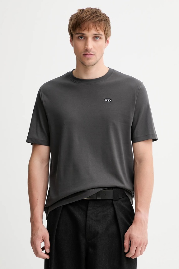 Diesel t-shirt T-ADJUST-DOVAL-PJ T-SHIRT z elastanem szary A15056.0AIJU