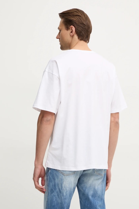 Oblečenie Diesel oversize tričko pánske bavlnené T-BOXT-R30 T-SHIRT A16400.0QIAM biela