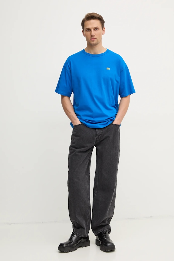 Diesel oversize tričko pánske bavlnené T-BOXT-R30 T-SHIRT A16400.0QIAM fialová SS26