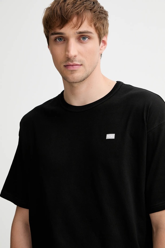 Diesel T-shirt oversize męski bawełniany T-BOXT-R30 T-SHIRT czarny A16400.0QIAM