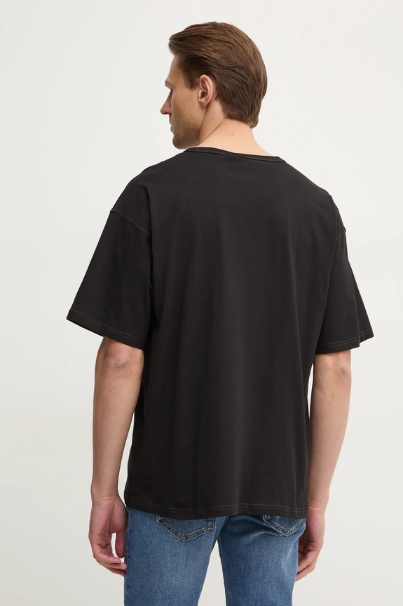 Odzież Diesel T-shirt oversize męski bawełniany T-BOXT-R30 T-SHIRT A16400.0QIAM czarny