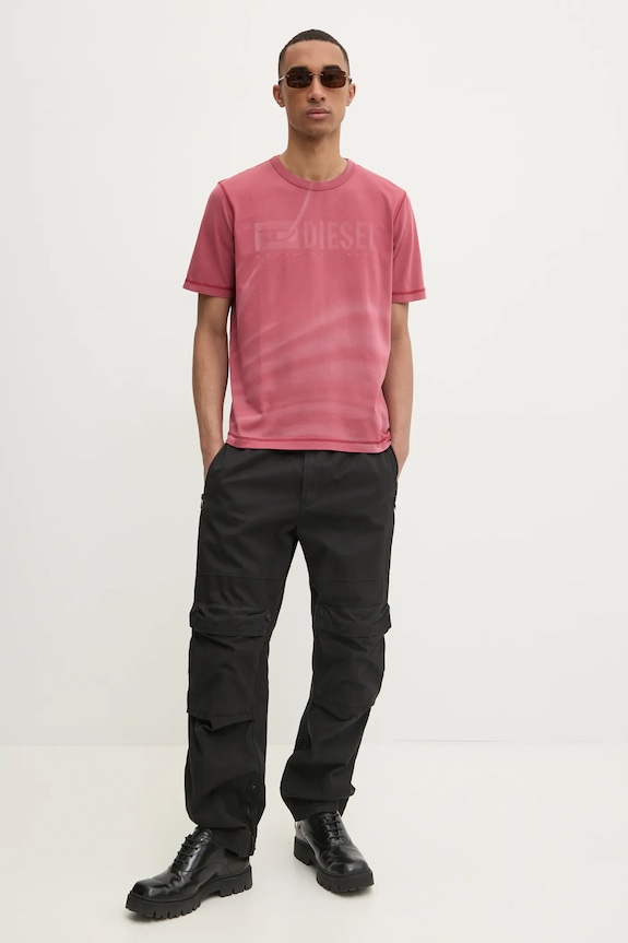 Tričko Diesel T-ADJUST-R13 T-SHIRT A16428.0LJBS ružová SS25