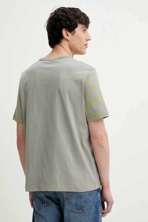 Ρούχα Βαμβακερό μπλουζάκι Diesel T-ADJUST-R23 T-SHIRT A16614.0QLAA πράσινο