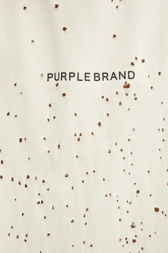 PURPLE BRAND t-shirt in cotone HWT JERSEY SS TEE P117.HFGT125 beige