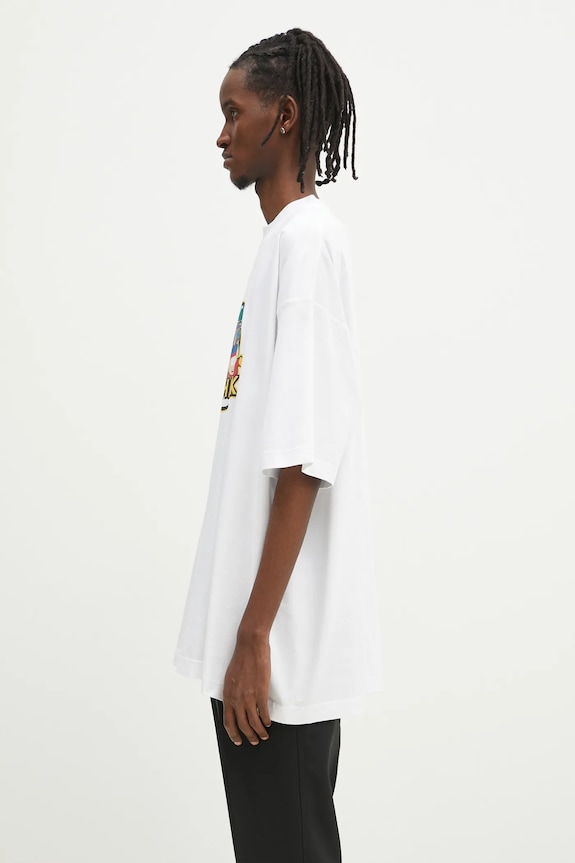 VETEMENTS tricou din bumbac Southpark Oversized UA66TR610W alb SS25
