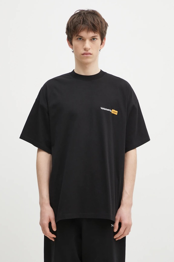 Clothing VETEMENTS cotton t-shirt Vetements.Com Regular UA66TR750B black