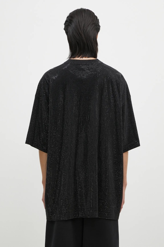 Одежда Хлопковая футболка VETEMENTS Iced-Out Oversized UA66TR900B чёрный
