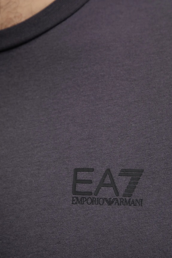 Bombažna kratka majica EA7 Emporio Armani AF10375.7M000567 siva