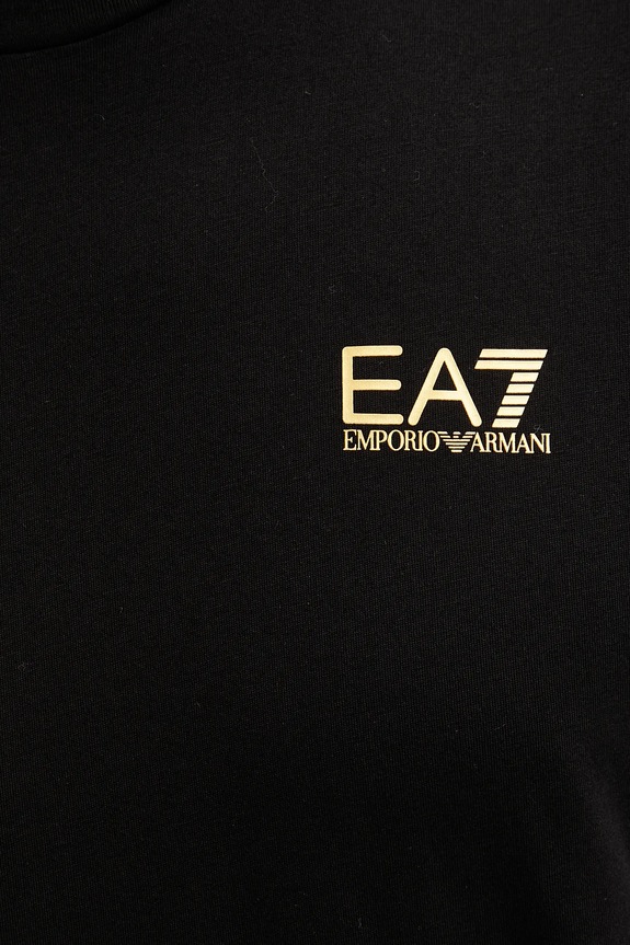 Βαμβακερό μπλουζάκι EA7 Emporio Armani AF10375.7M000567 μαύρο