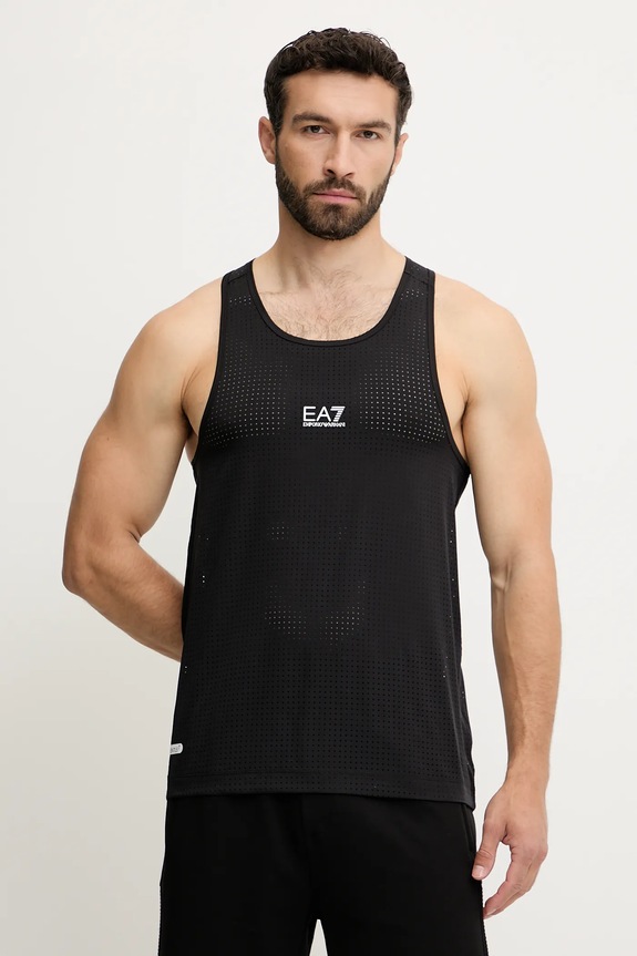 EA7 Emporio Armani t-shirt treningowy regular czarny AF13911.7M000298