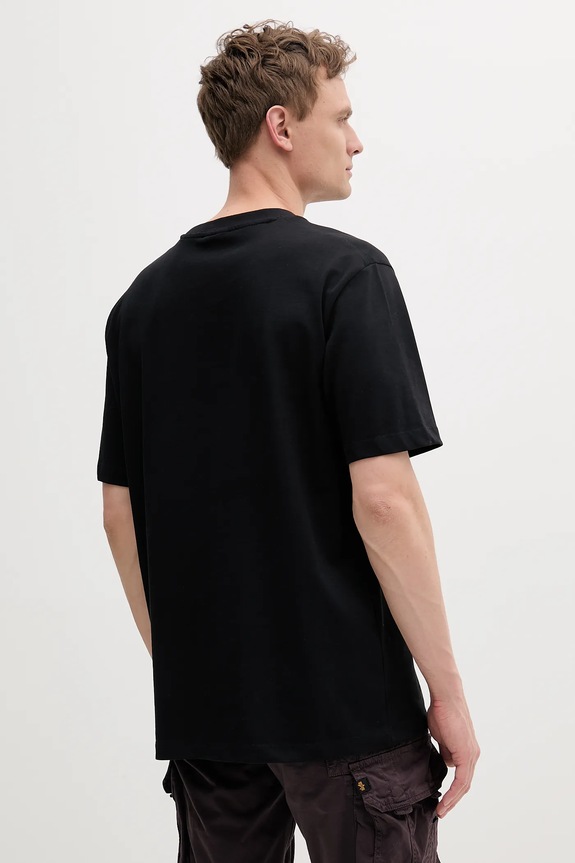 Odzież Lindbergh t-shirt bawełniany 30.400120B.BLACK czarny