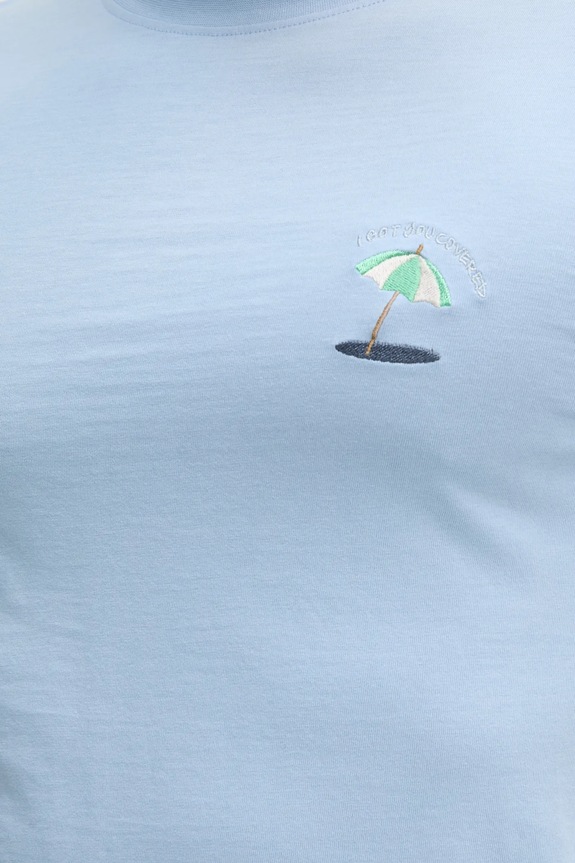 Lindbergh pamut póló kék 30.400235.LT.BRIGHT.