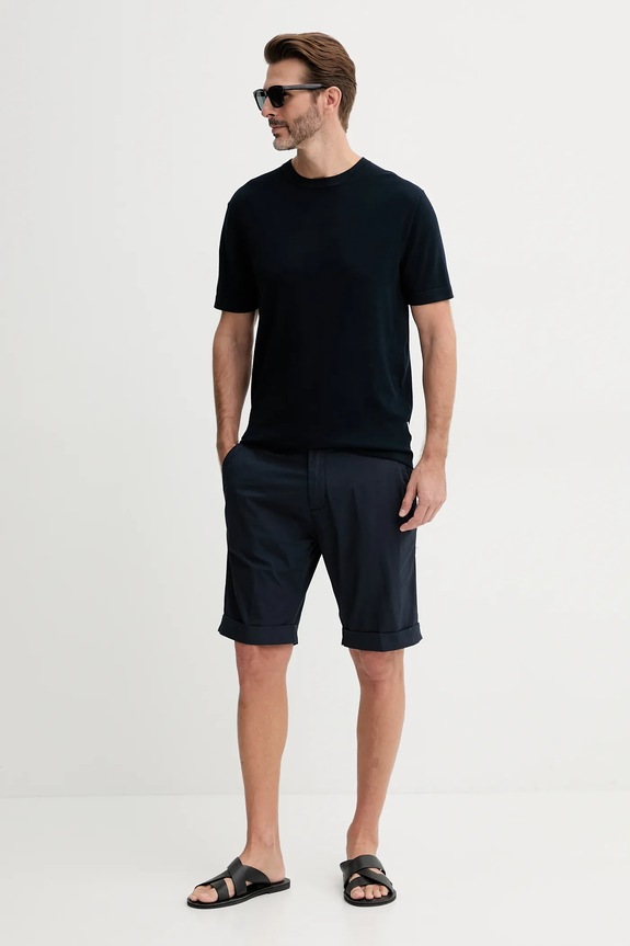 Lindbergh t-shirt 30.800172.NAVY granatowy SS25