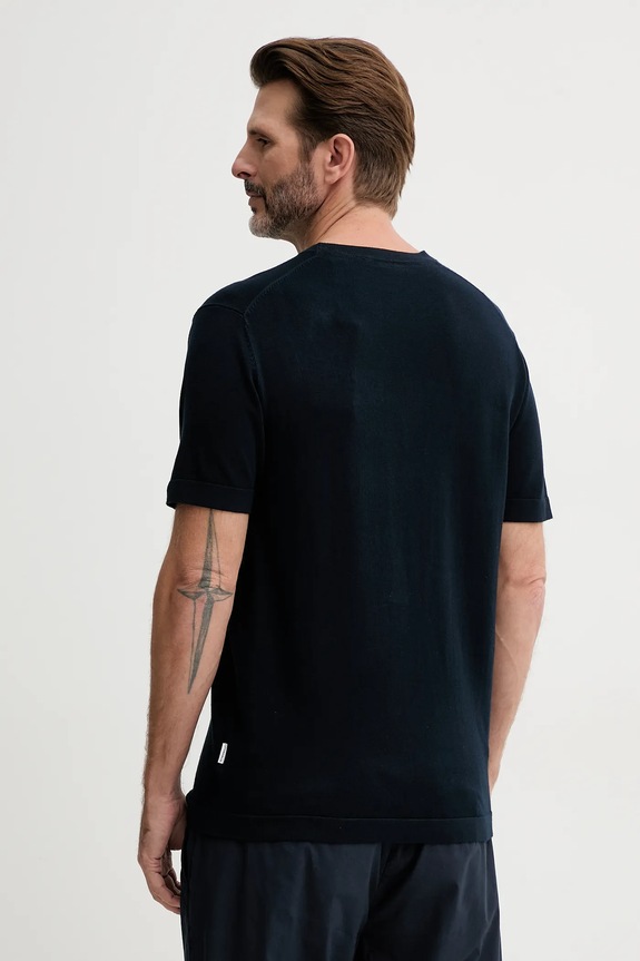 Odzież Lindbergh t-shirt 30.800172.NAVY granatowy