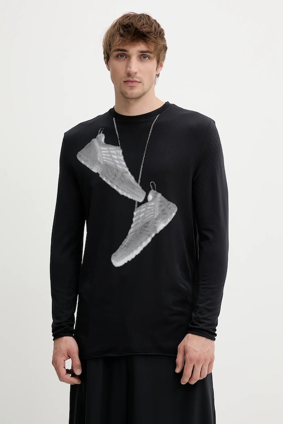 MM6 Maison Margiela hosszú ujjú nyomtatásos fekete SH0GC0052.M20101