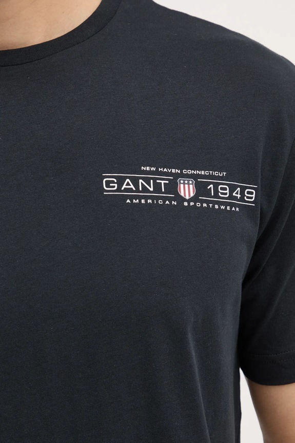 Gant t-shirt bawełniany 2044017 czarny