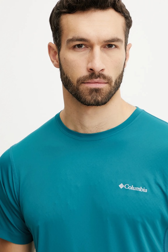 Αθλητικό μπλουζάκι Columbia Zero Rules τιρκουάζ 2118501