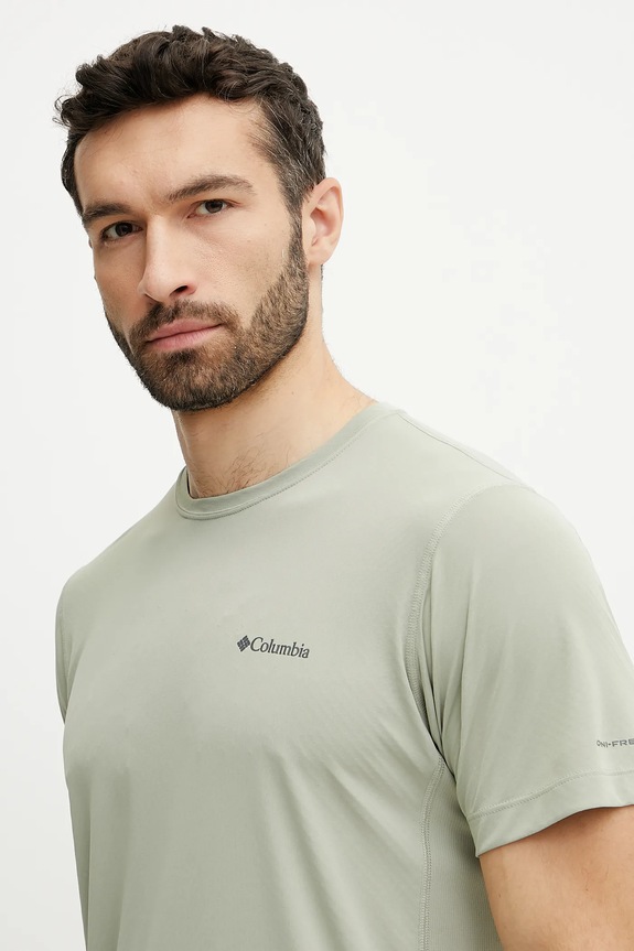 Αθλητικό μπλουζάκι Columbia Zero Rules πράσινο 2118501