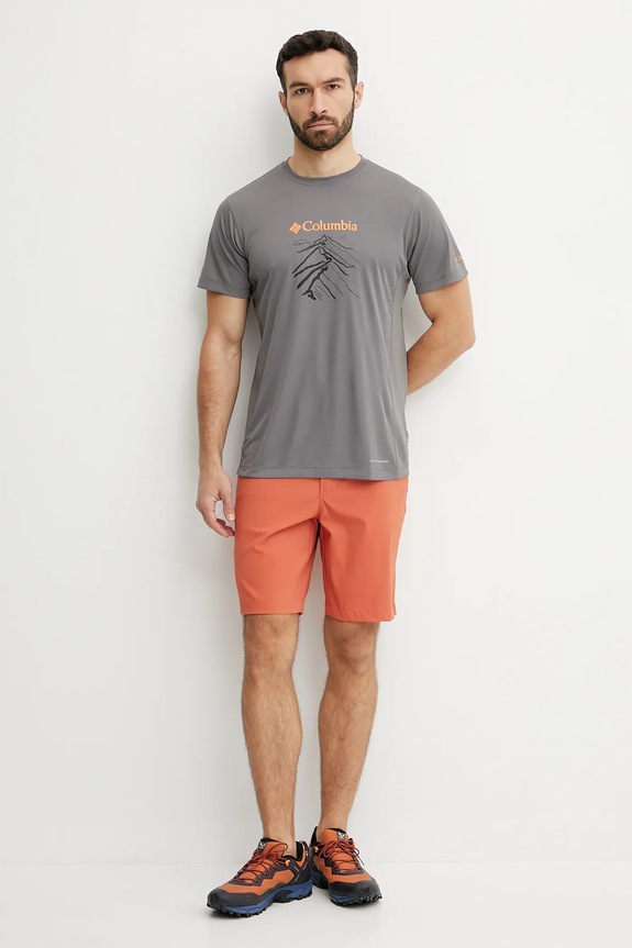 Sportska majica kratkih rukava Columbia Zero Rules 2118541 siva SS25