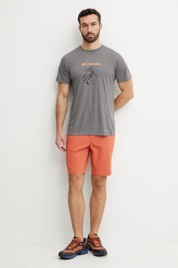 Sportska majica kratkih rukava Columbia Zero Rules 2118541 siva SS25