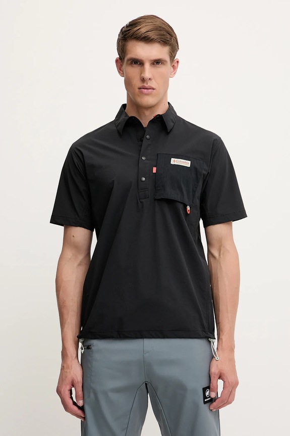 Columbia polo sportivo Cove Beach semplice nero 2119481