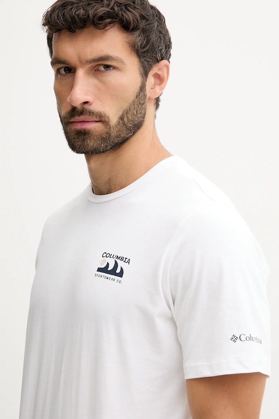 Columbia cotton t-shirt Explorers Canyon white 2036451.