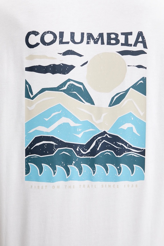 Columbia cotton t-shirt Explorers Canyon 2036451. white