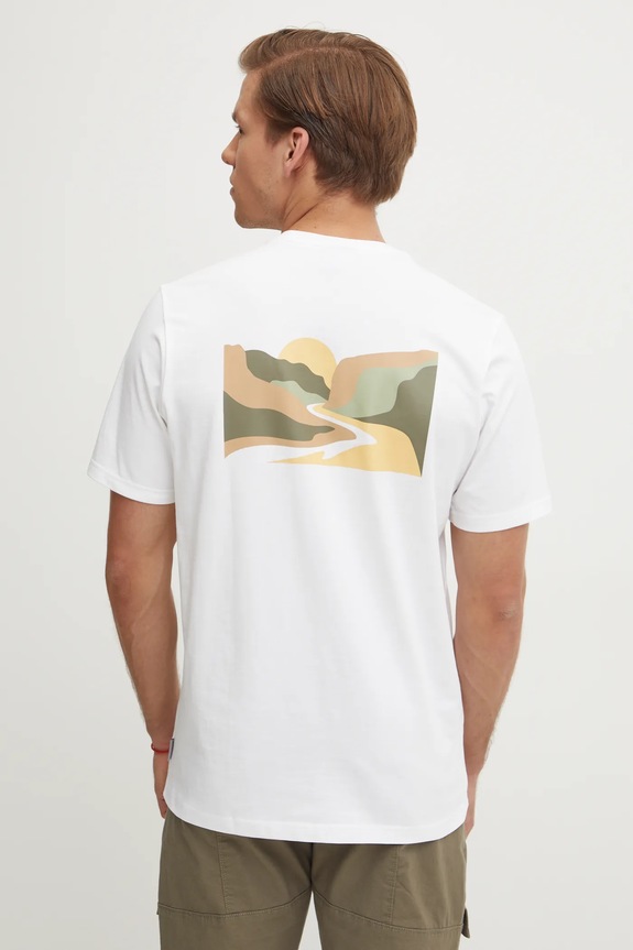 Columbia t-shirt in cotone Explorers Canyon sovrastampa bianco 2036451.