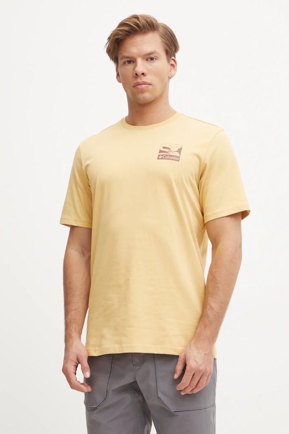 Odjeća Pamučna majica Columbia Explorers Canyon 2036451. zlatna
